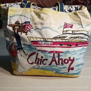 Chic Ahoy Nautical Tote Bag